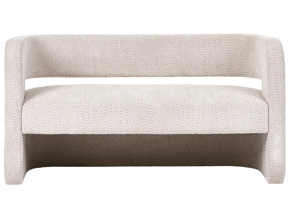 Beige 2-seater chenille sofa