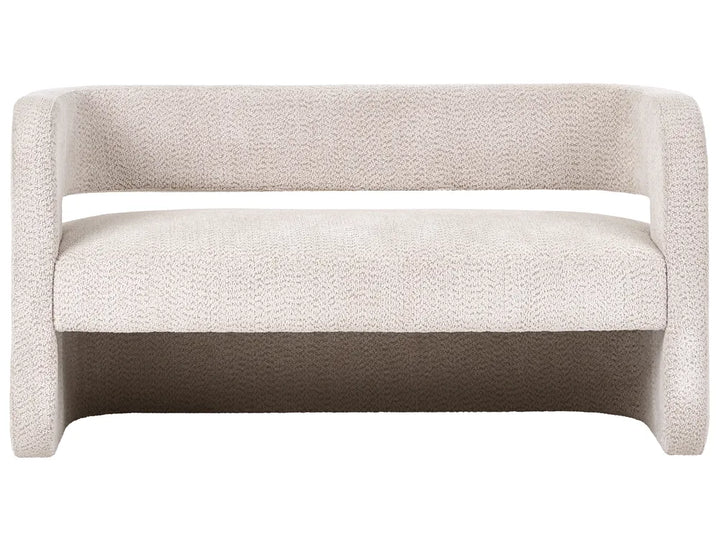 Beige 2-seater chenille sofa