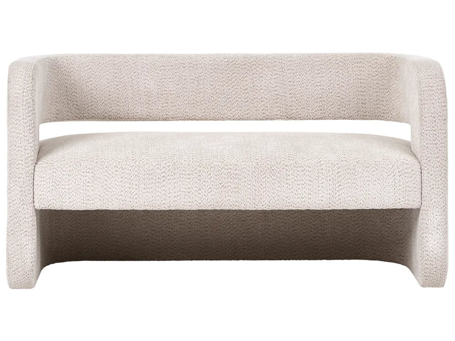Beige 2-seater chenille sofa