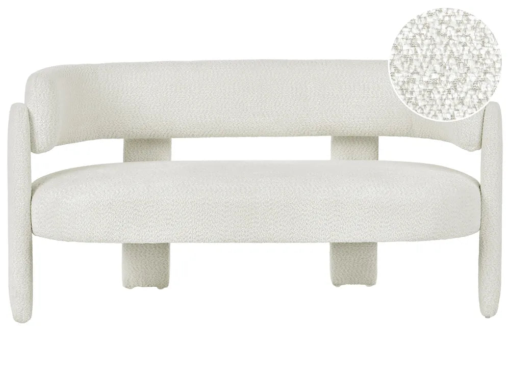 Modern off-white chenille sofa