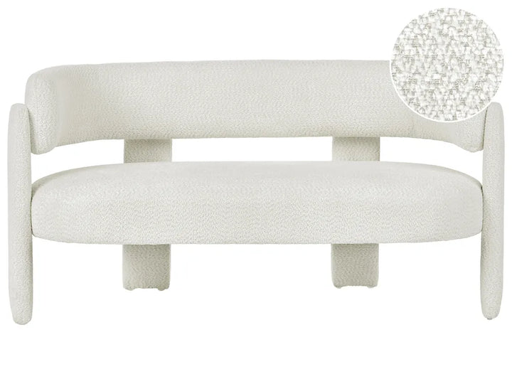 Modern off-white chenille sofa