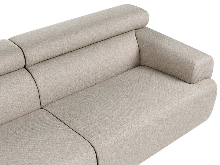 Sofa 3 Seater Fabric Beige Salom