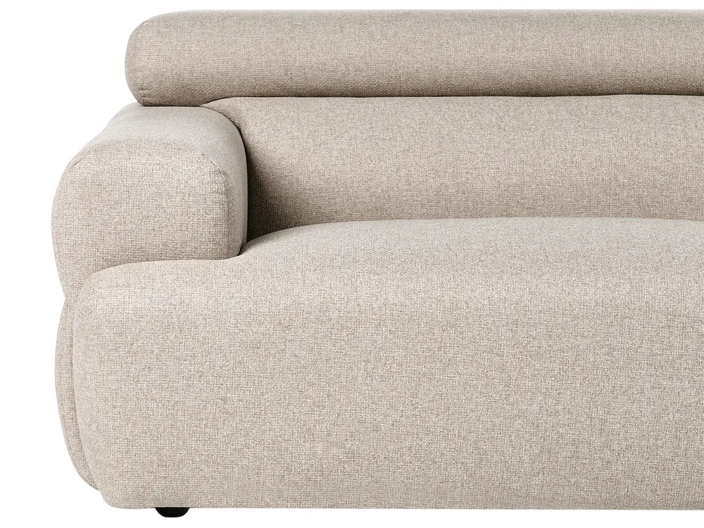 Sofa 3 Seater Fabric Beige Salom