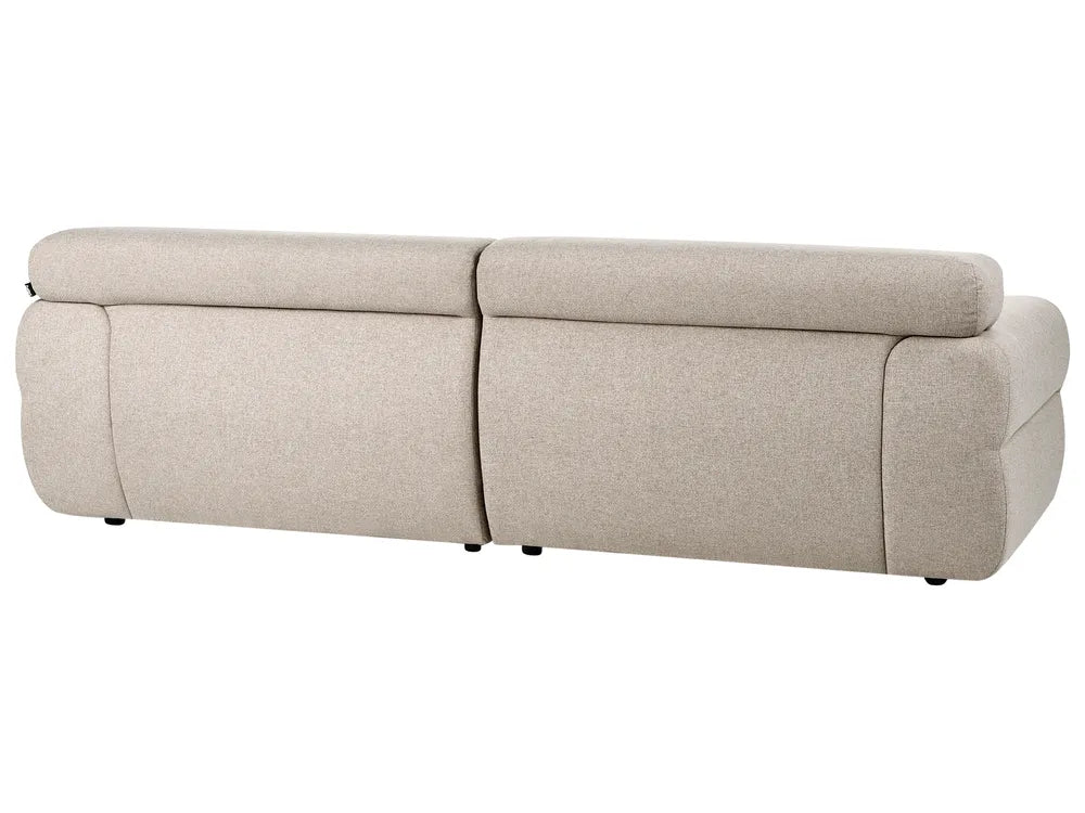 Sofa 3 Seater Fabric Beige Salom