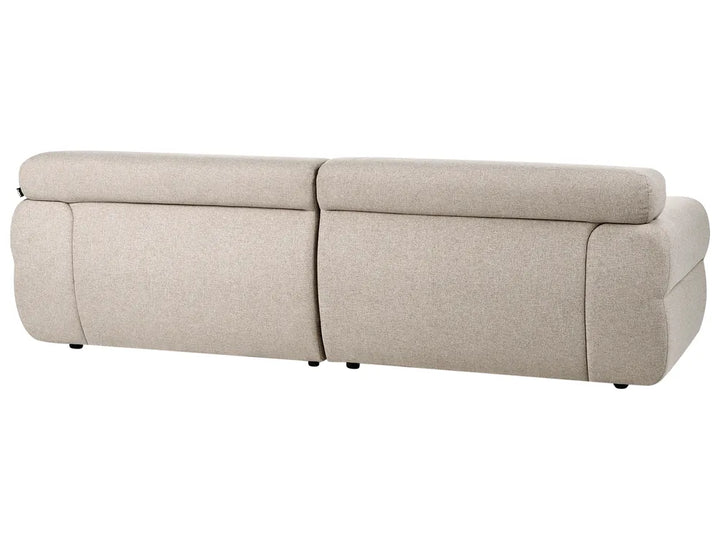 Sofa 3 Seater Fabric Beige Salom