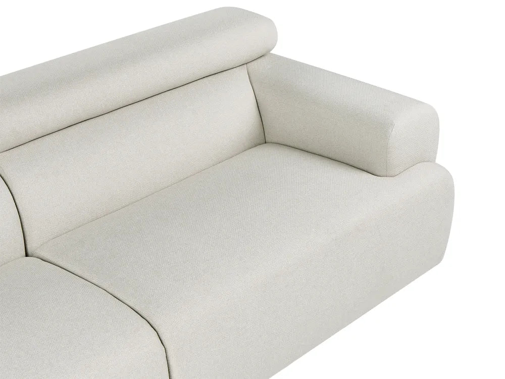 Sofa 3 Seater Fabric Off-White Salom