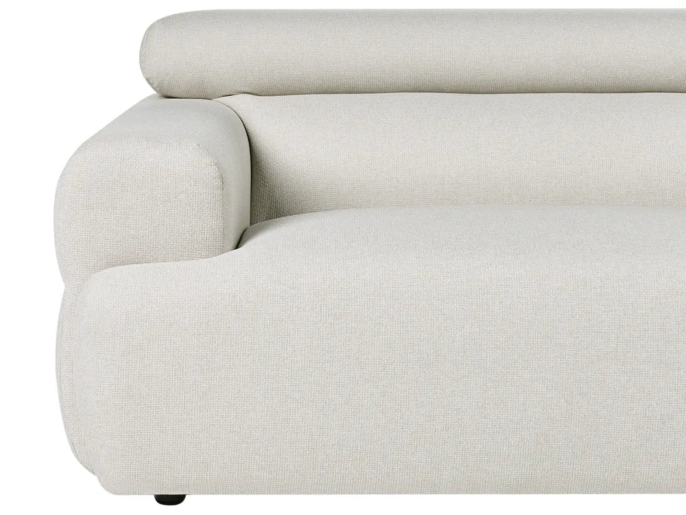Sofa 3 Seater Fabric Off-White Salom