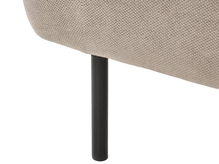 Left-Hand Chaise Longue Fabric Taupe Eimantas