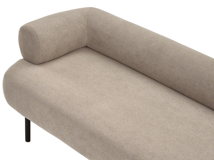 Left-Hand Chaise Longue Fabric Taupe Eimantas