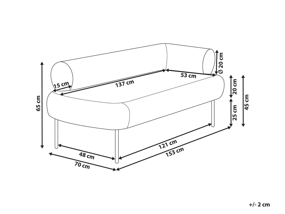 Right-Hand Chaise Longue Boucle Off-White Eimantas