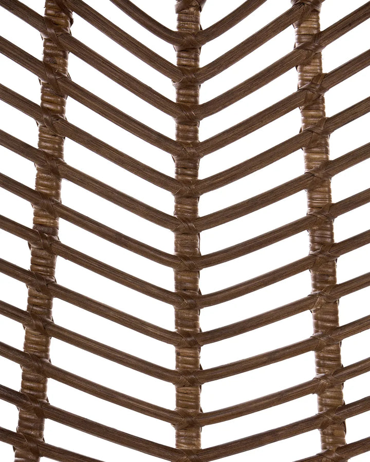 Set of 2 Dining Chairs Rattan Brown Sarang