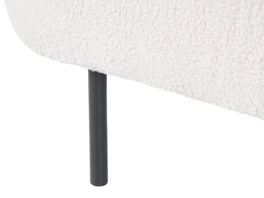 Right-Hand Chaise Longue Boucle Off-White Eimantas