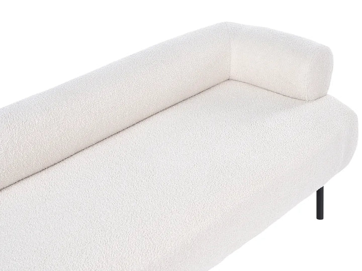 Right-Hand Chaise Longue Boucle Off-White Eimantas