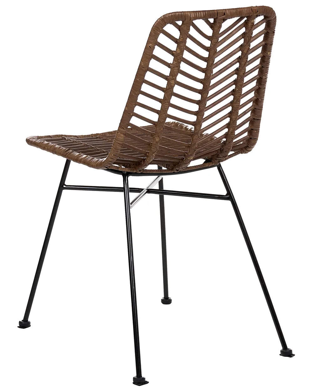 Set of 2 Dining Chairs Rattan Brown Sarang