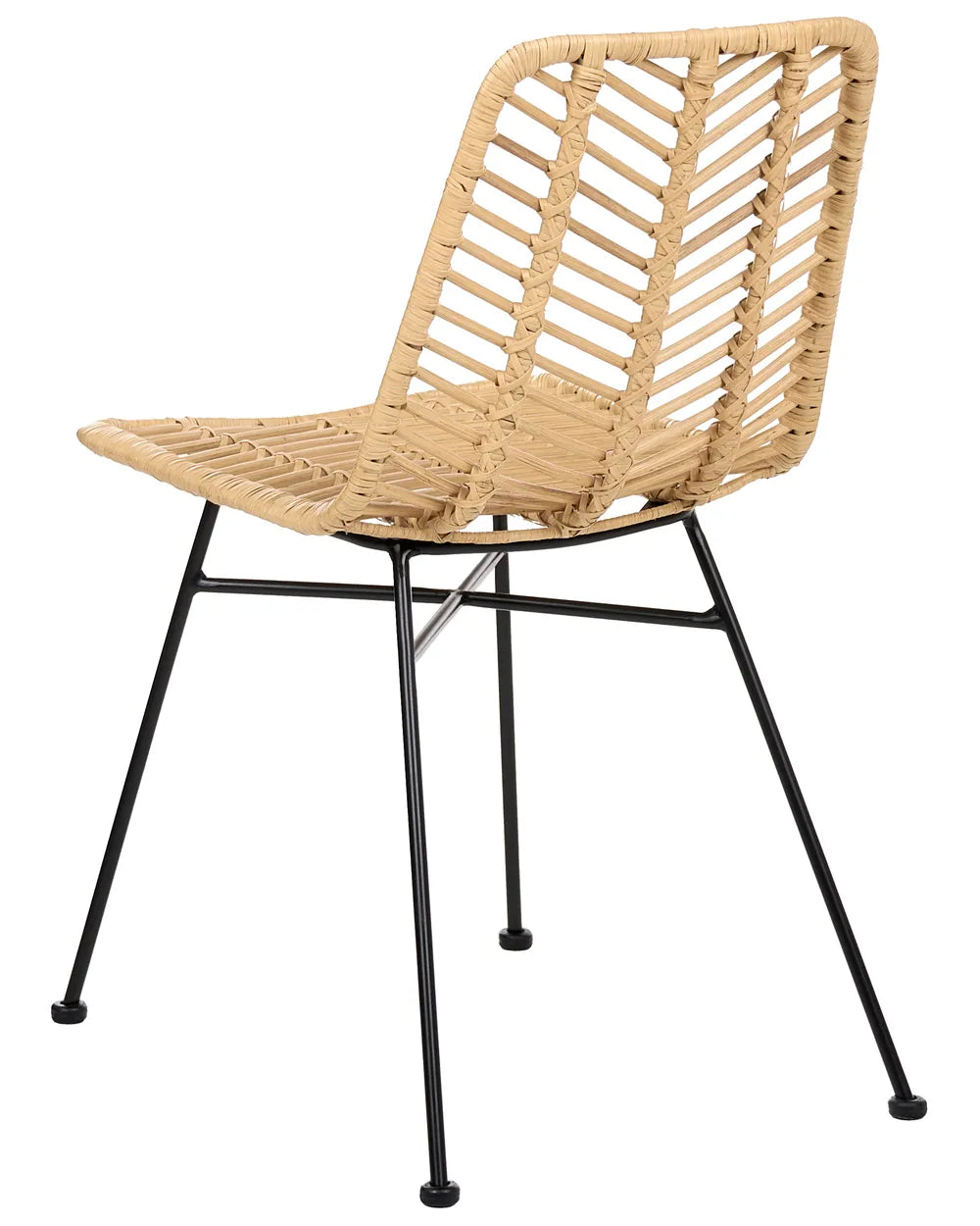 Set of 2 Dining Chairs Rattan Natural Sarang