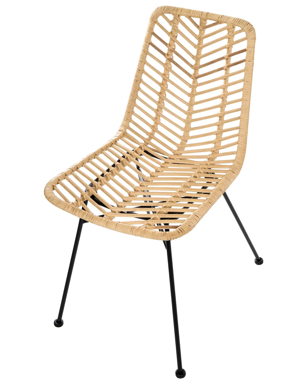 Set of 2 Dining Chairs Rattan Natural Sarang