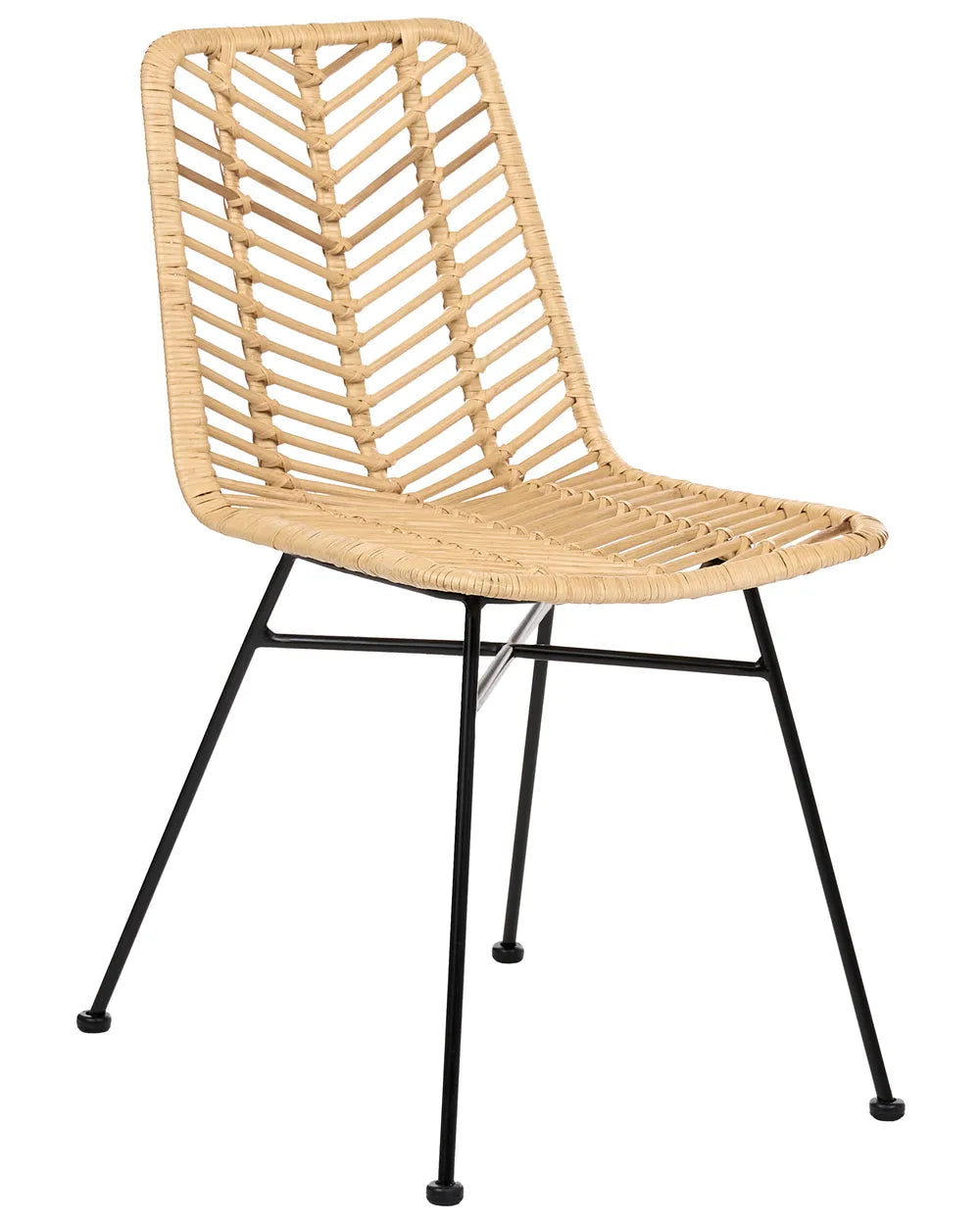 Set of 2 Dining Chairs Rattan Natural Sarang