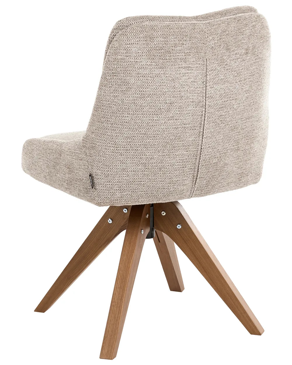 Set of 2 Dining Chairs Swivel Fabric Taupe Delavan