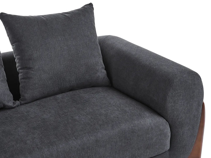 Sofa 3 Seater Black Nertila