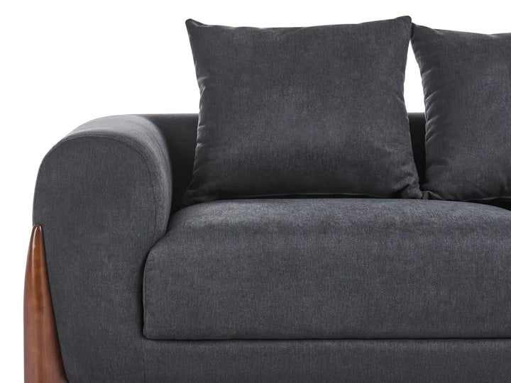Sofa 3 Seater Black Nertila