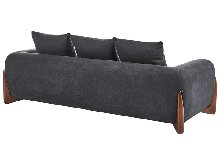 Sofa 3 Seater Black Nertila