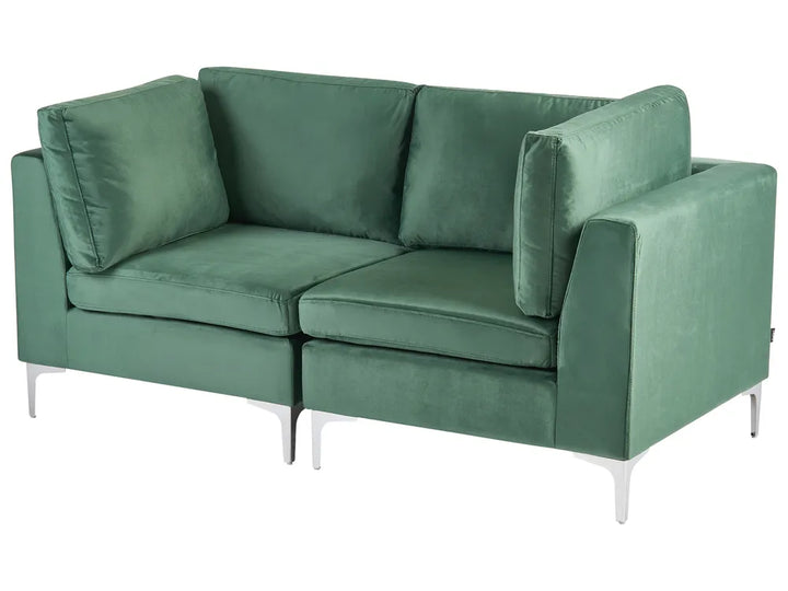 Two-seater green lounge sofa