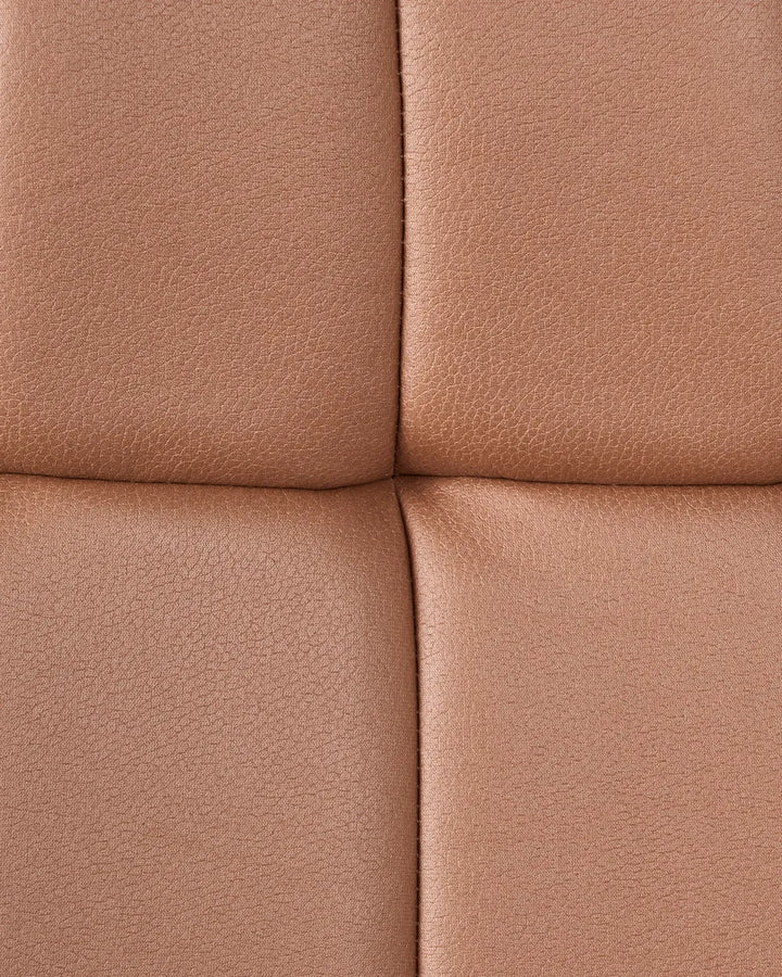 Swivel Armchair Faux Leather Brown Hansell