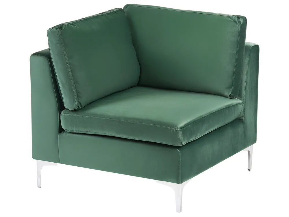 Modular Sofa 3 Seater Velvet Green Brasen