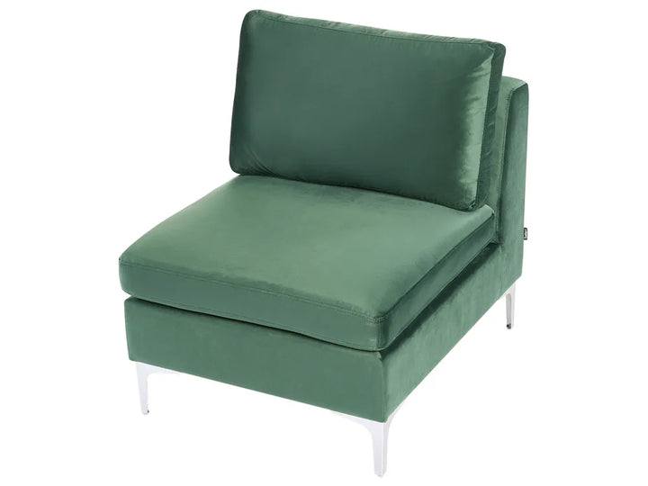 Modular U-Shape Sofa 6 Seater Velvet Green Brasen