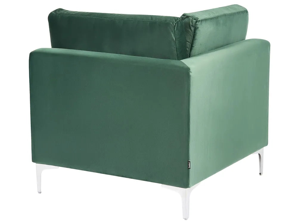 Modular Corner Sofa 4 Seater Velvet Green Left Hand Brasen