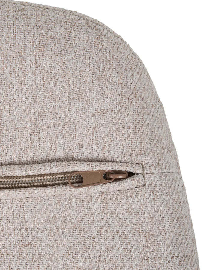 Dining Chair Swivel Fabric Light Beige Alteo