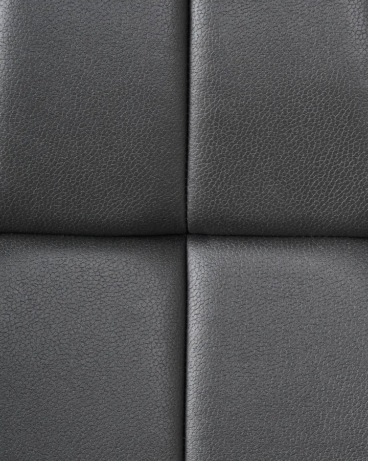 Swivel Armchair Faux Leather Black Hansell