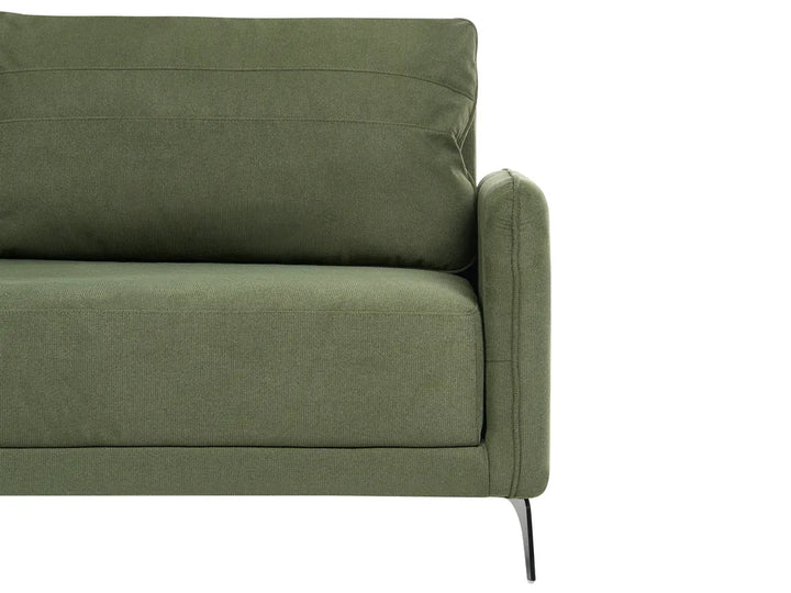 Sofa Bed 3 Seater Fabric Green Kaylle