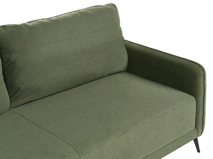Sofa Bed 3 Seater Fabric Green Kaylle