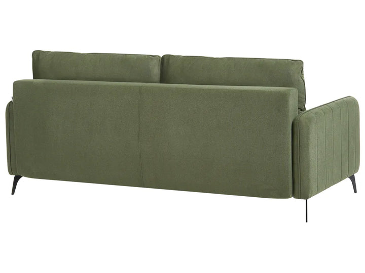 Sofa Bed 3 Seater Fabric Green Kaylle