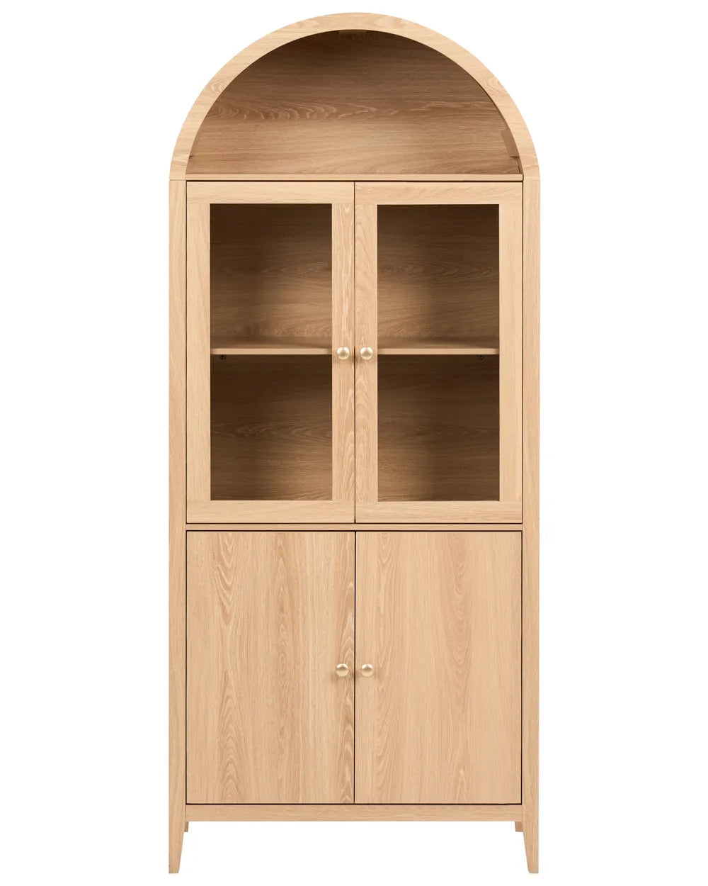 Glass Display Cabinet 78 cm Light Brown Caureen