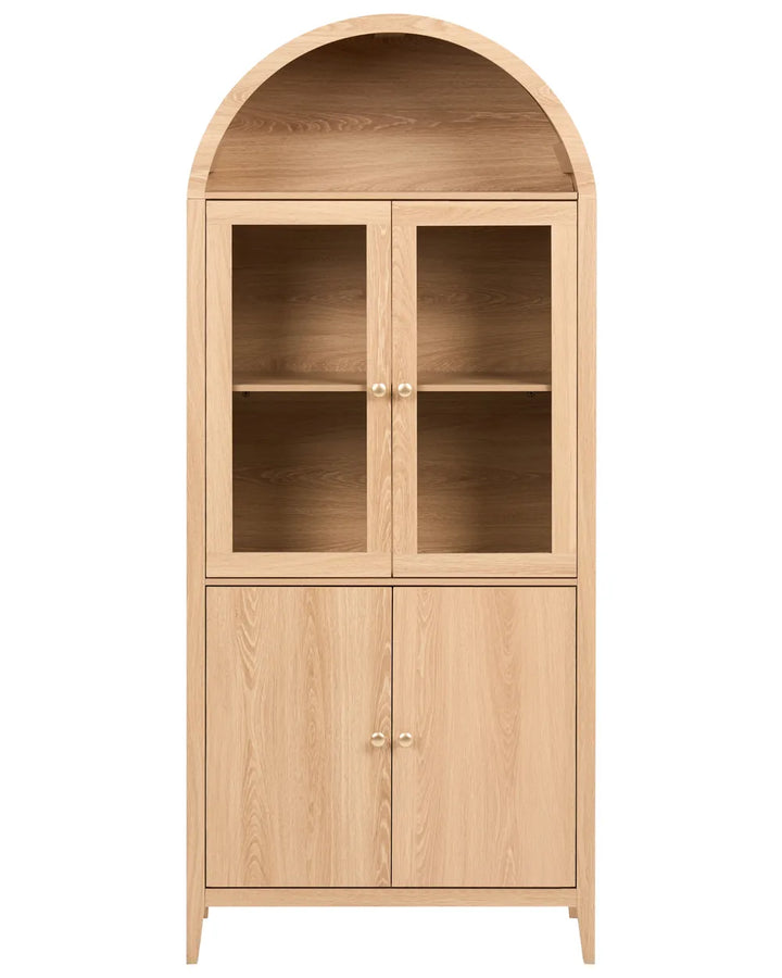 Glass Display Cabinet 78 cm Light Brown Caureen