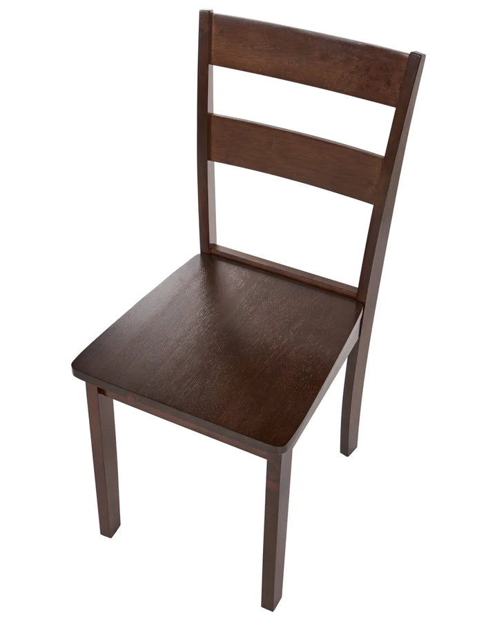 Set of 2 Dining Chairs Wood Dark Brown Fellsburg