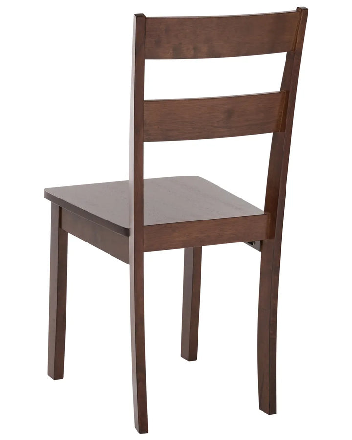 Set of 2 Dining Chairs Wood Dark Brown Fellsburg