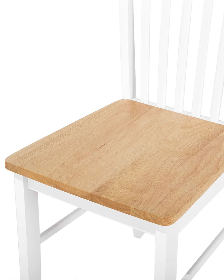 Set of 2 Dining Chairs Wood White Orelle