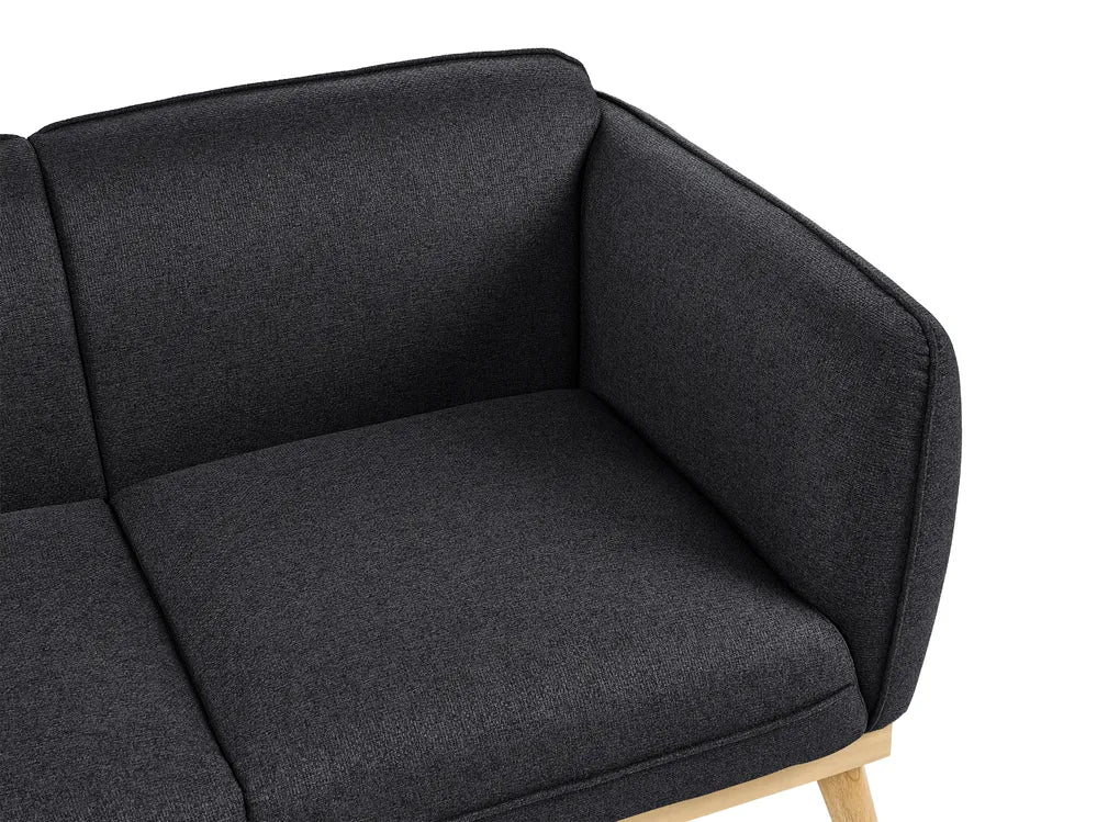 Sofa 2 Seater Fabric Black George