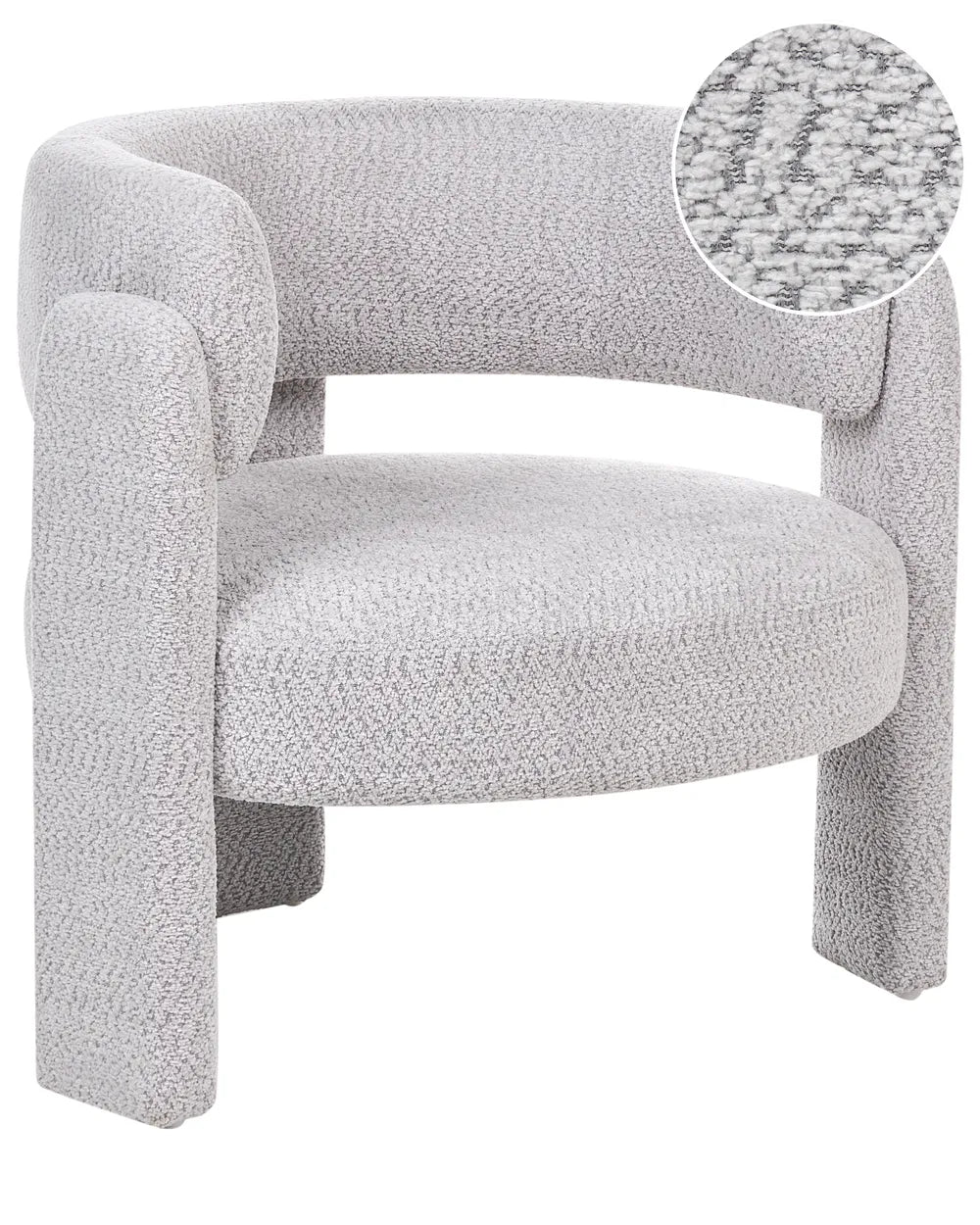 Armchair Chenille Light Grey Wildee