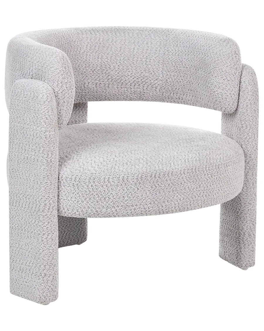 Gray textured armchair on a white background