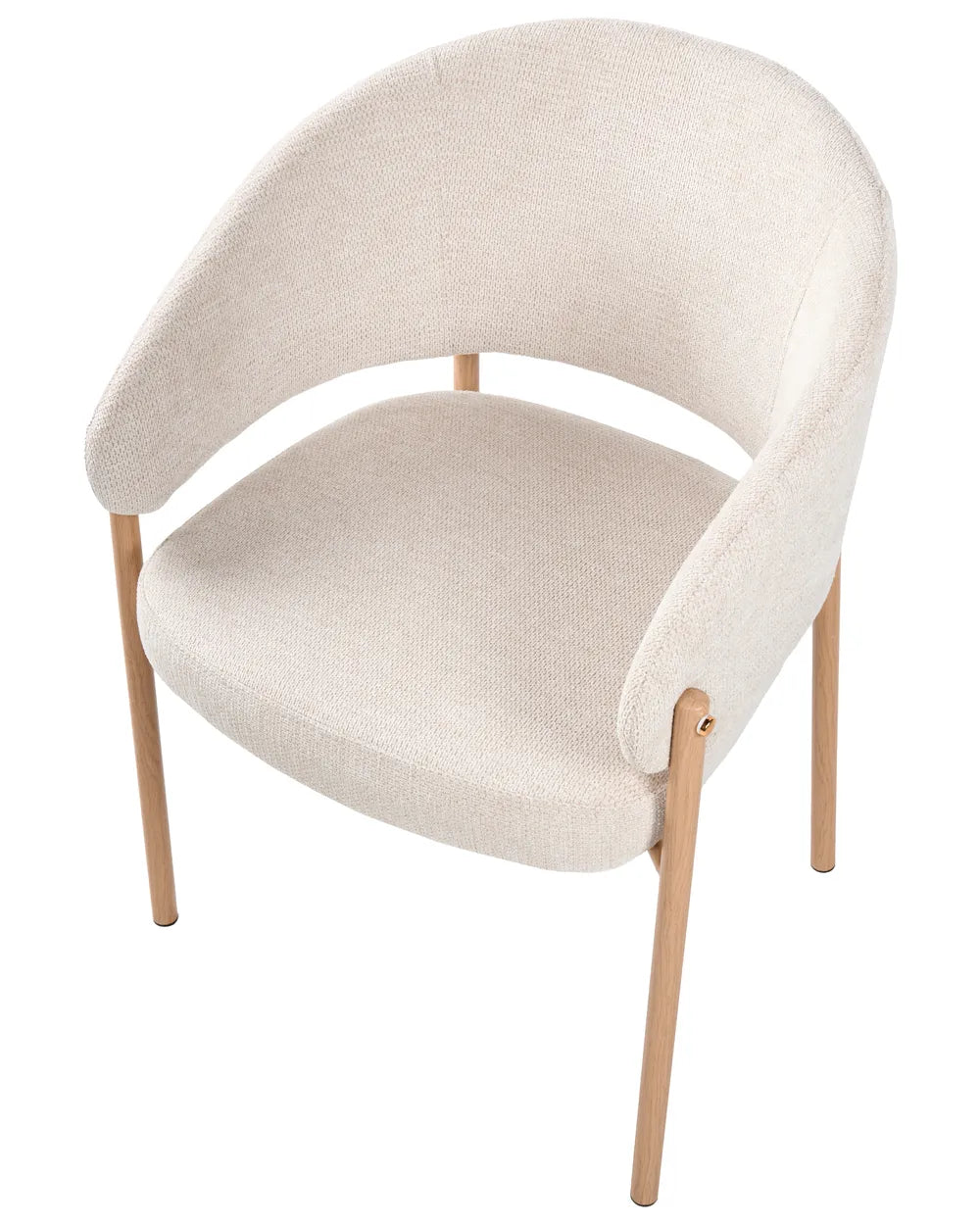 Set of 2 Dining Chairs Fabric Light Beige Anahli