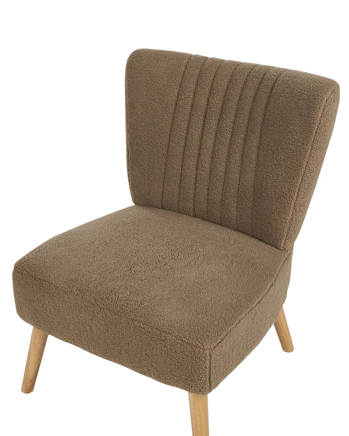 Armchair Boucle Brown Olten