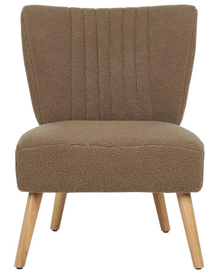 Armchair Boucle Brown Olten