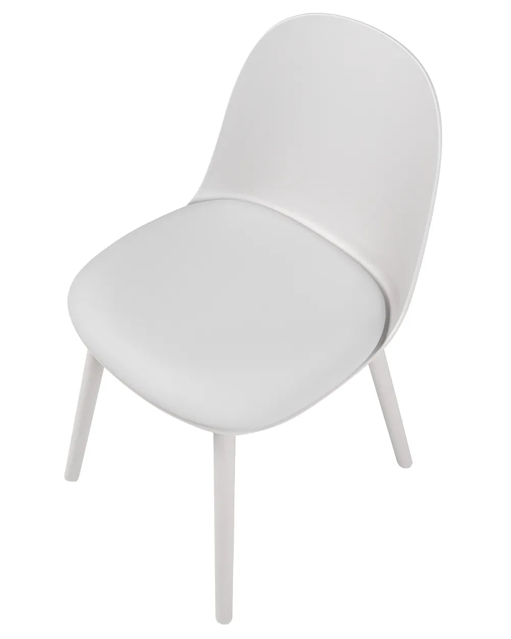 Set of 2 Dining Chairs Faux Leather Light Grey Dulane