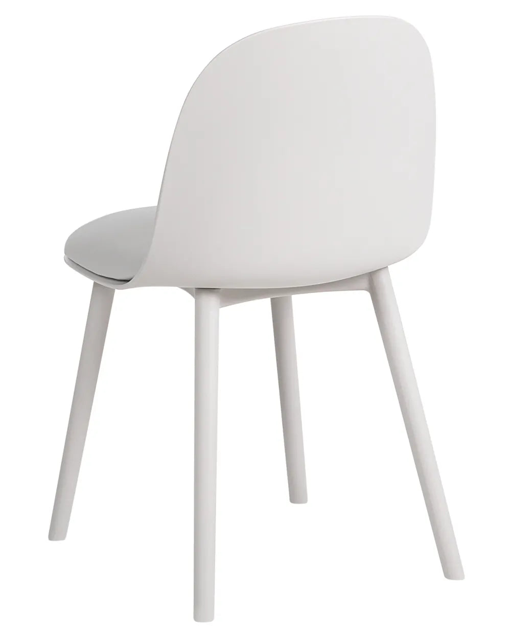 Set of 2 Dining Chairs Faux Leather Light Grey Dulane
