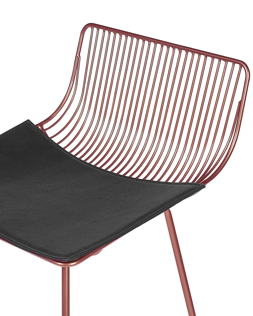 Set of 2 Bar Chairs Metal Rose Gold Alvilda