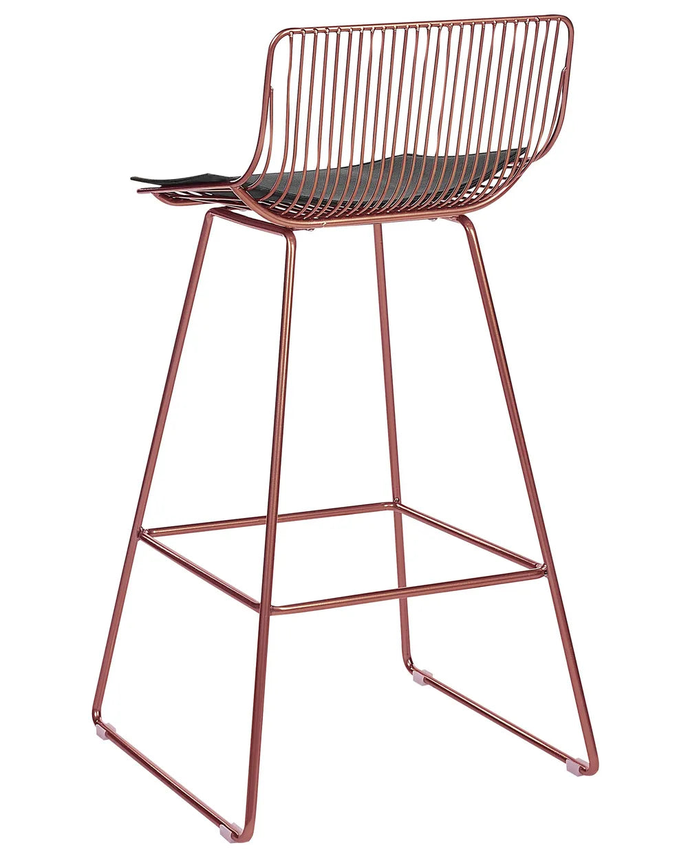 Set of 2 Bar Chairs Metal Rose Gold Alvilda